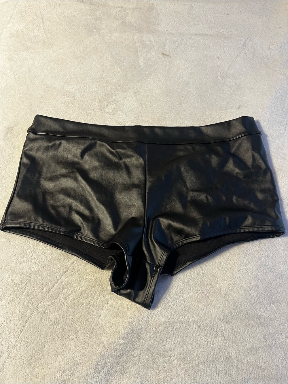 Fashion Nova Black Faux Leather Boyshorts